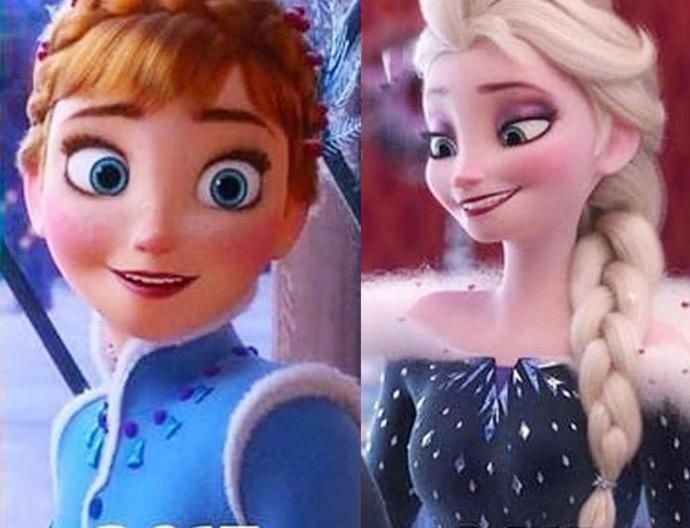 大妈|冰雪奇缘新版VS旧版,艾莎越来越像公主,安娜却越来越像大妈