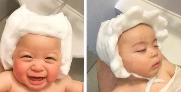 孩子|奶爸为讨老婆开心,每天这样给娃“洗澡”,“萌娃”爆红网络