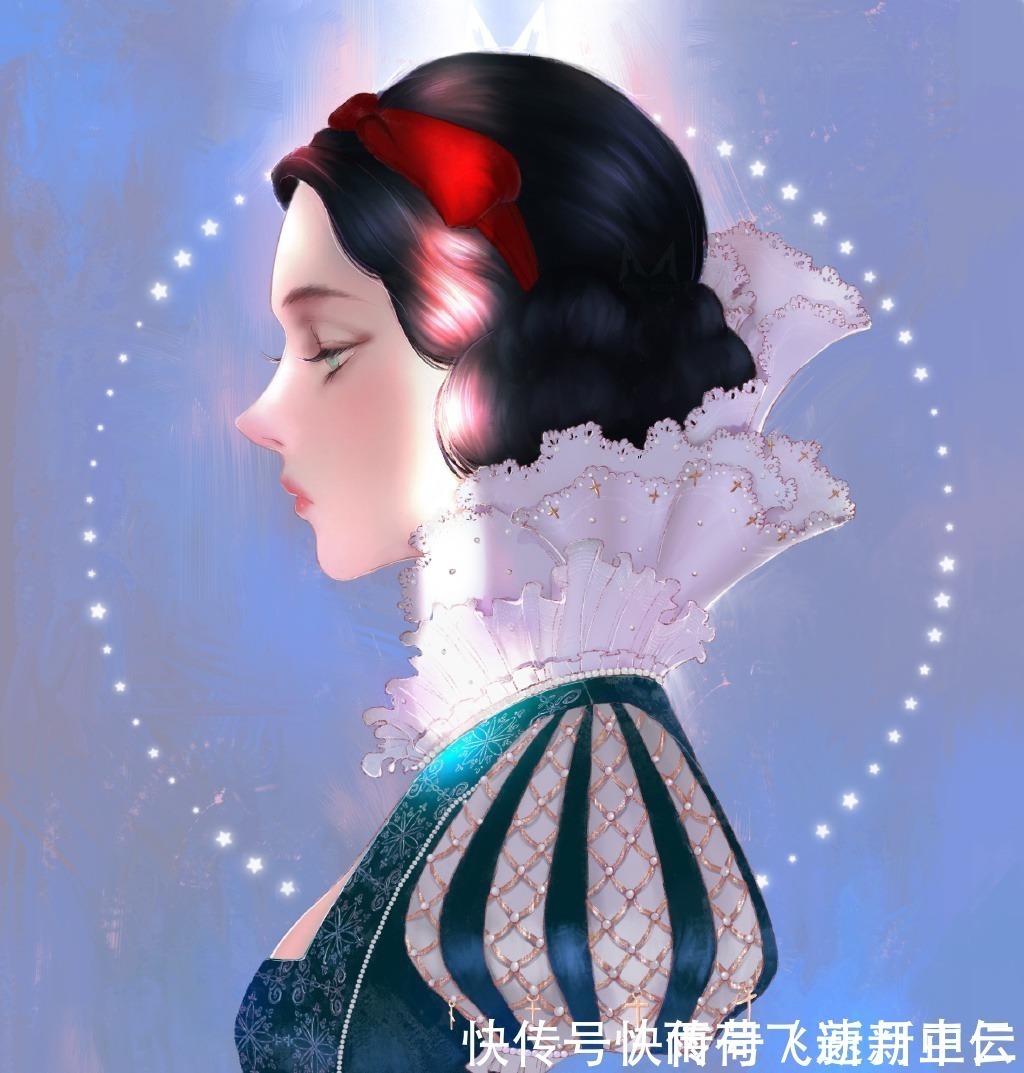 白雪公主|国内画师笔下的迪士尼公主，谁是颜值第一高如此梦幻、真是难选