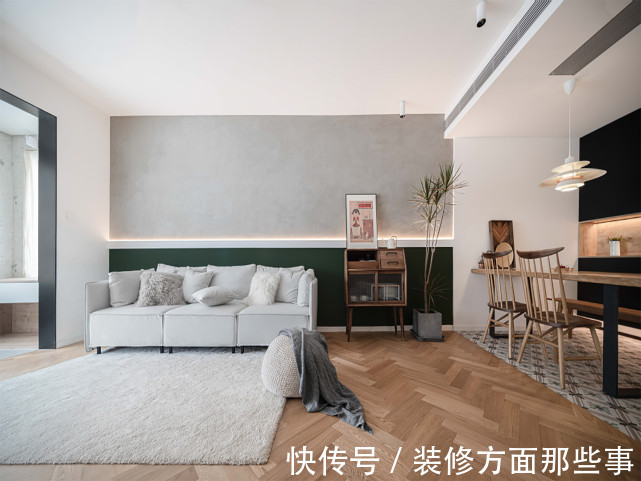 主卧|91平现代简约风二居室,整个空间在绿色的点缀下活跃起来