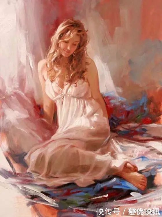 绘画@西式风格淑女绘画——当代画家Richard S. Johnson人物油画欣赏