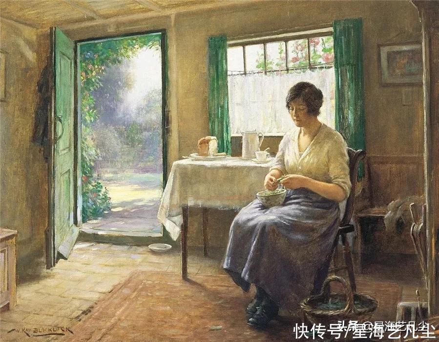 威廉·凯·布莱克洛克，William Kay Blacklock油画作品鉴赏