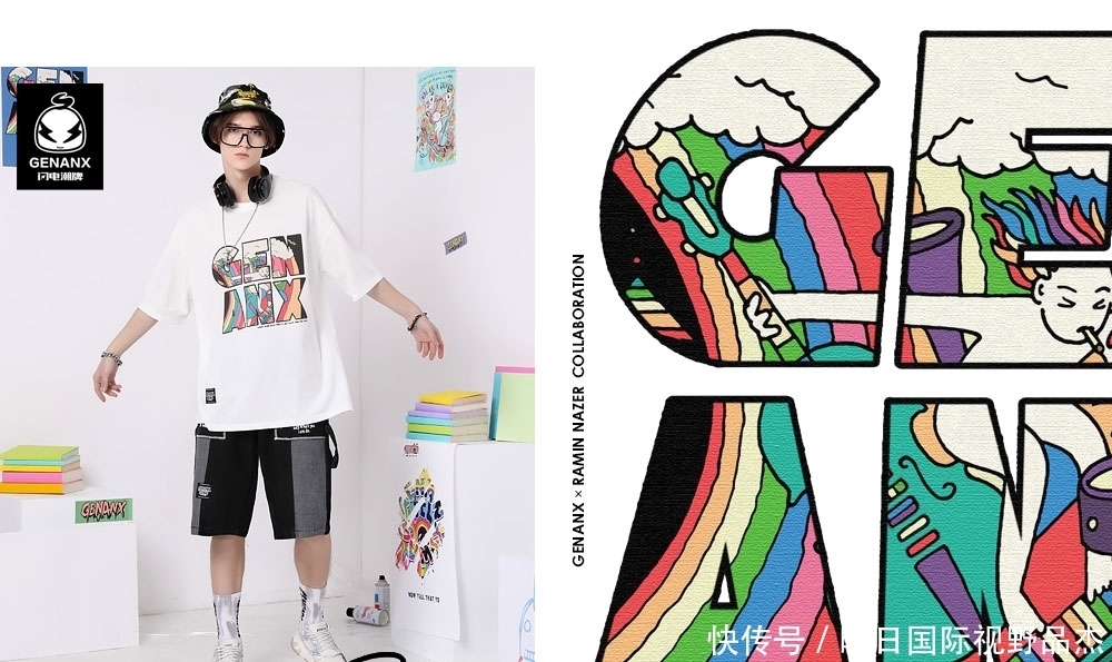 闪电潮牌携手插画艺术家及脱口秀喜剧演员Ramin Nazer,推出联名款!