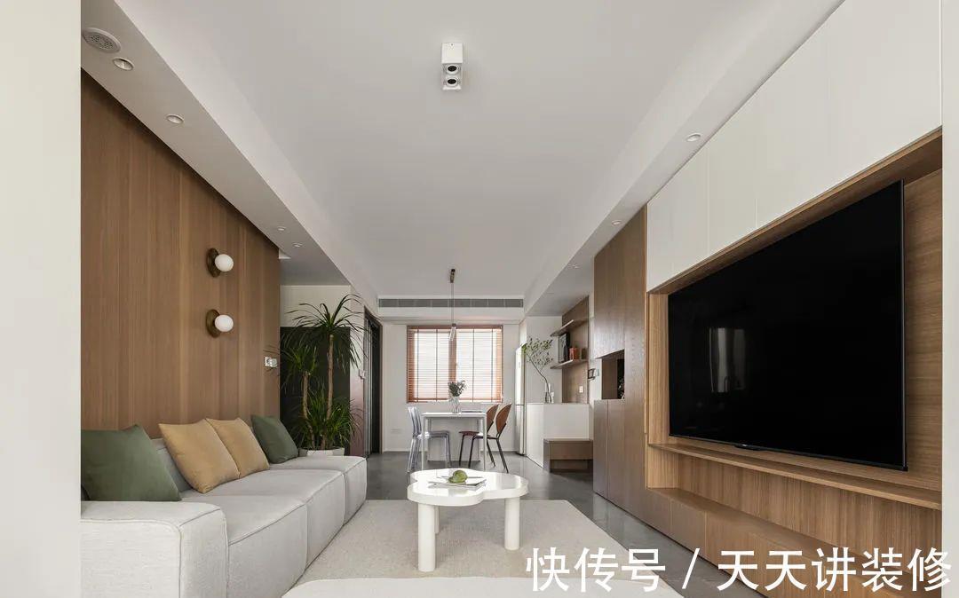 承重墙|109㎡四口之家,全屋配色太清爽,三室两厅不压抑!