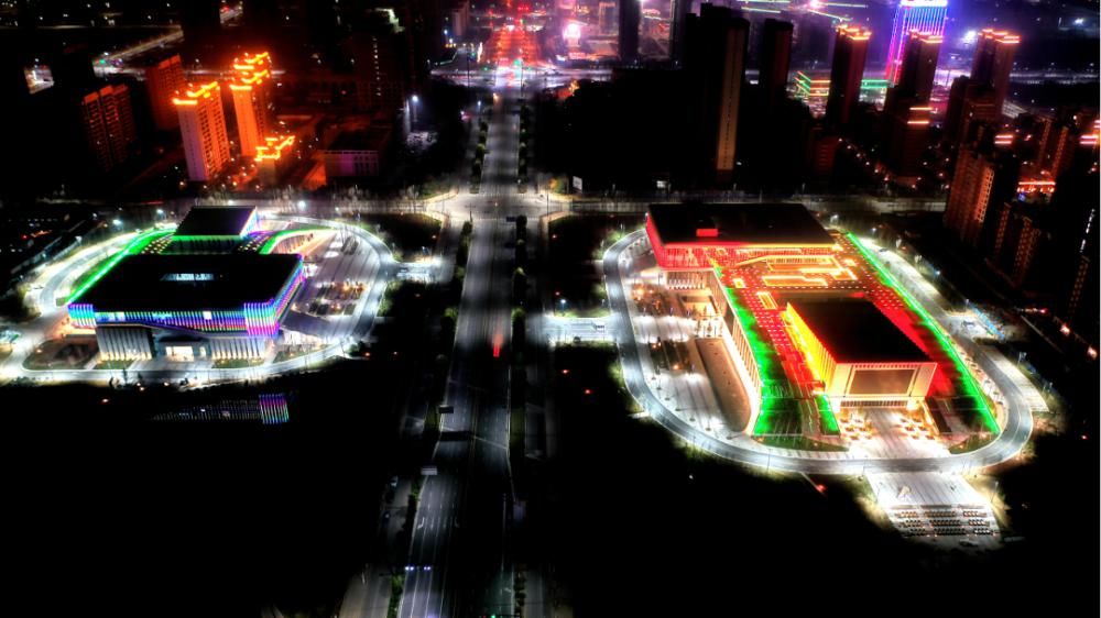 夜幕下的涡阳，你没见过的视角!已无法用震撼来形容...美炸了！