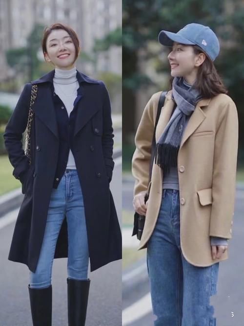 早春季节气质穿搭，西服、风衣、短靴，统统可以安排上