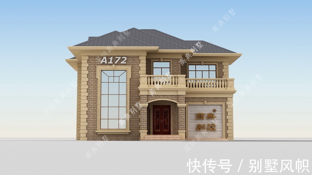 两层|这款简欧两层别墅,时尚前卫,建一栋,是最合适养老。