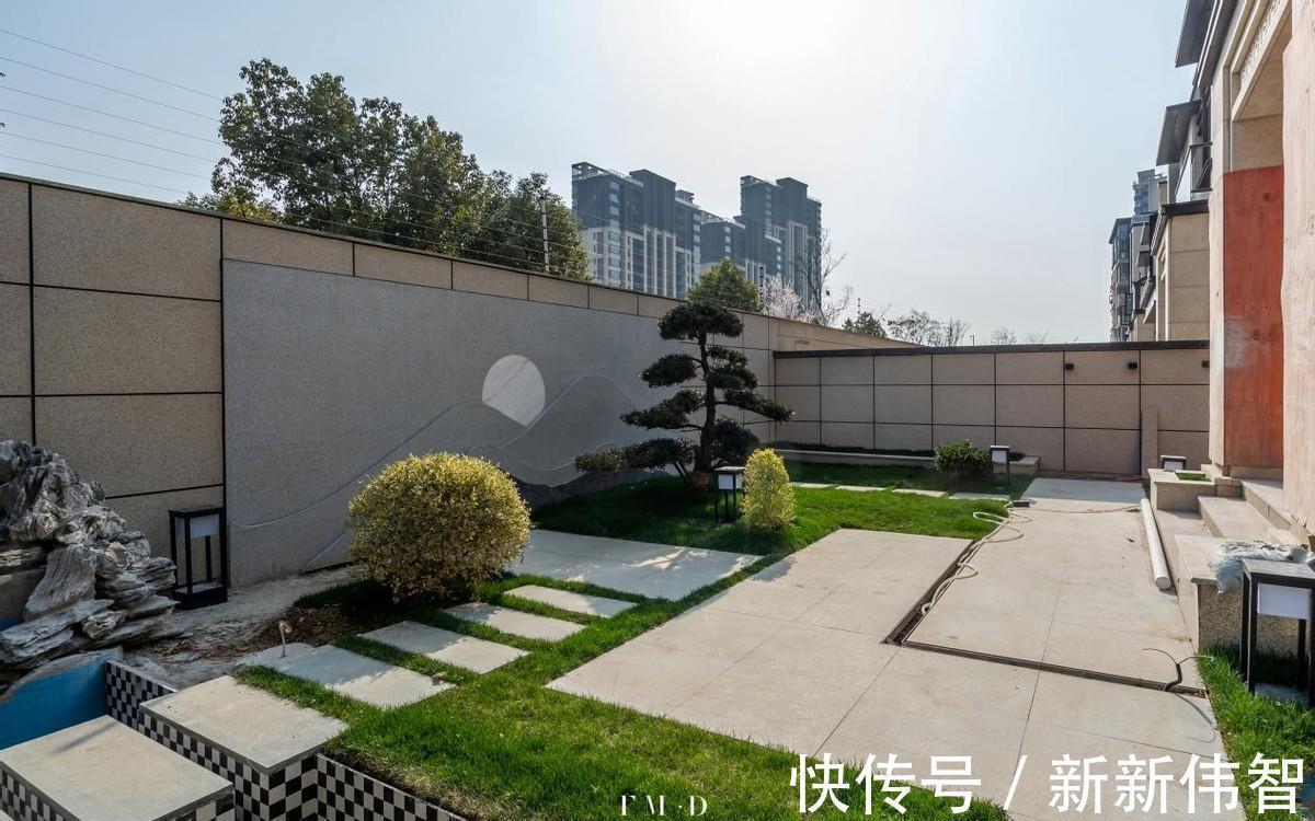 石头|一处景墙,一处风景,墙壁勾画山水,最是清闲雅致,美了整个庭院