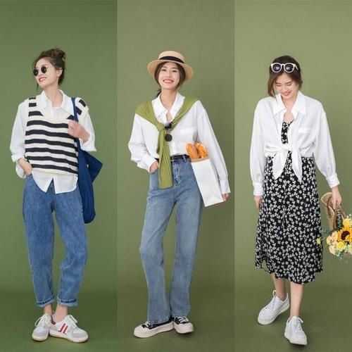 白衬衫|被博主的这6组“夏季装扮”给吸引了，时髦高级，每一套都是典范
