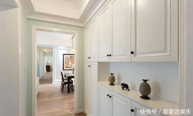 装修|160㎡清新蓝绿的美式装修，温馨三居室，是家的感觉