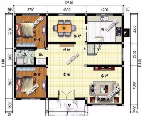 柴棚|适合农村建设的两栋别墅,第一栋是堂屋,第二栋是柴棚