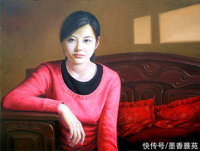 雅致|青年艺术家聂义武人体油画中的少女,有着古典雅致的纯美气息