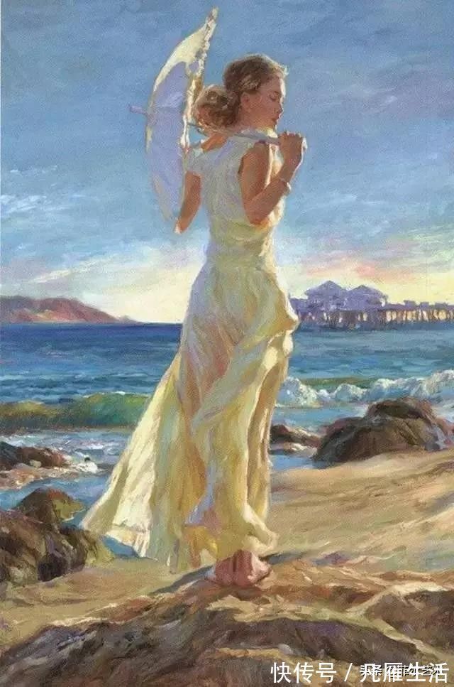 列宾#俄罗斯艺术家油画中的美女,温婉知性的魅力女神