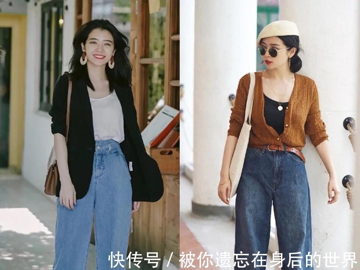 上衣|“懂穿”的女人,穿牛仔裤很少搭配T恤,选对上衣才能美得轻松
