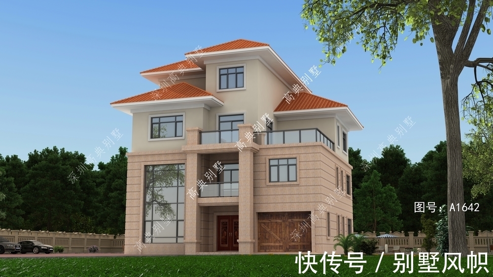 农村家庭|带车库的欧式别墅,非常适合四世同堂入住,简单而单调。