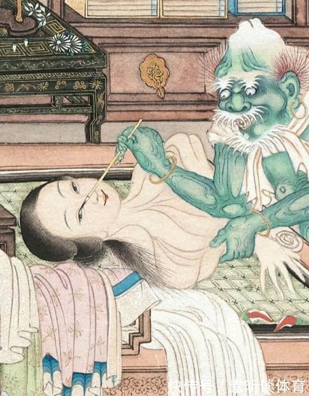 王生&清朝一幅无名女鬼图,放大10倍看她在干啥?网友:晚上害怕不敢看