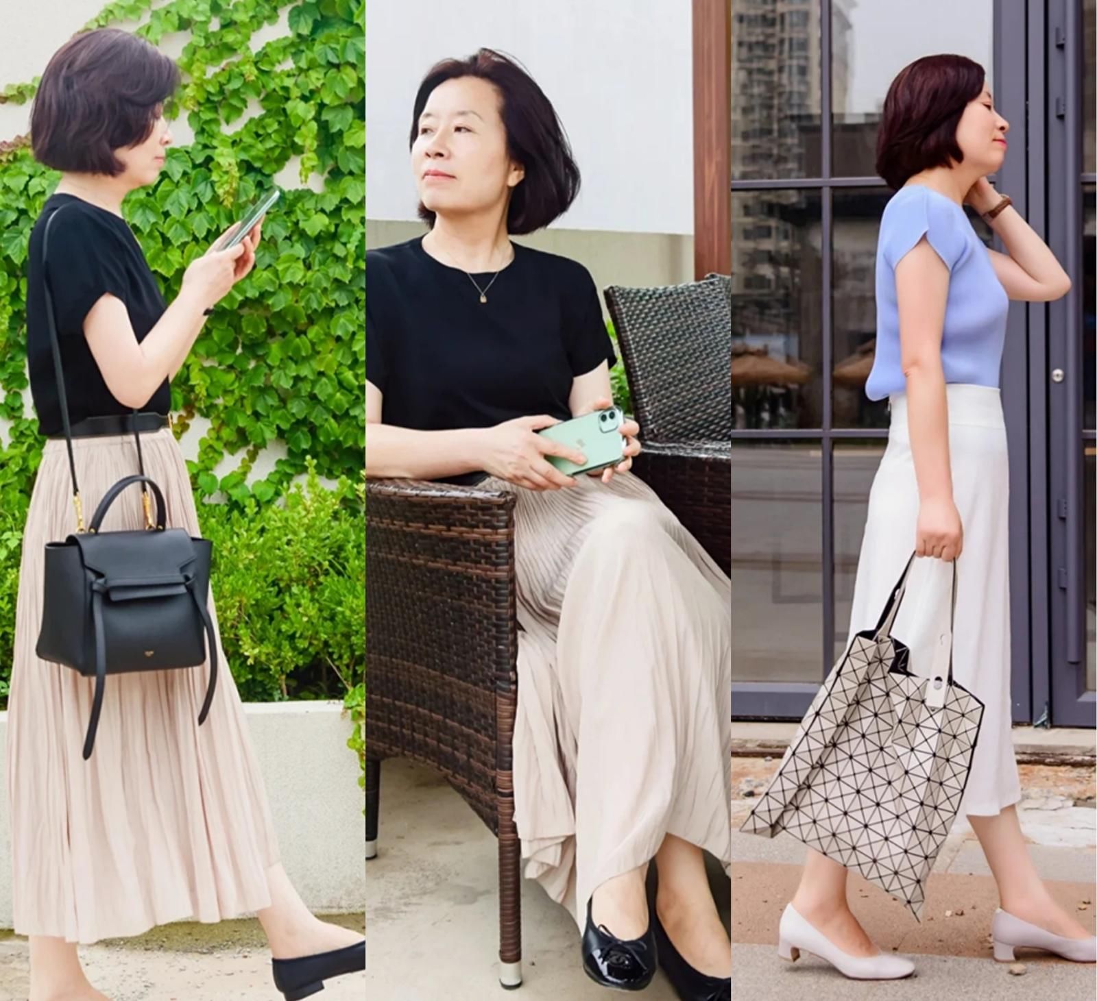 半裙|真正见过世面的60岁女人，穿半裙都有这4个秘诀，中年感一扫而空