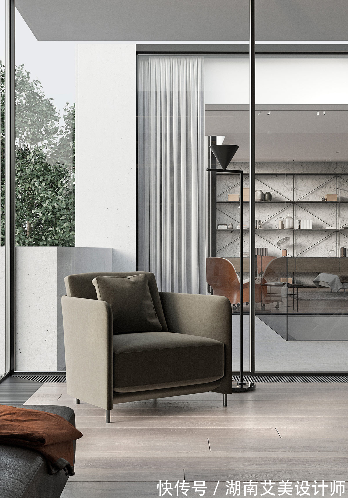 设计|225㎡私宅设计，极简空间中找寻那一隅宁静致远