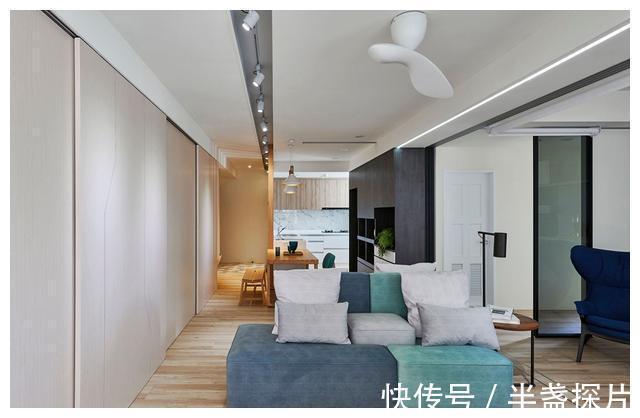 木调|充满欢声笑语的亲子之家!110㎡,时尚灰蓝调北欧风,超惊艳!