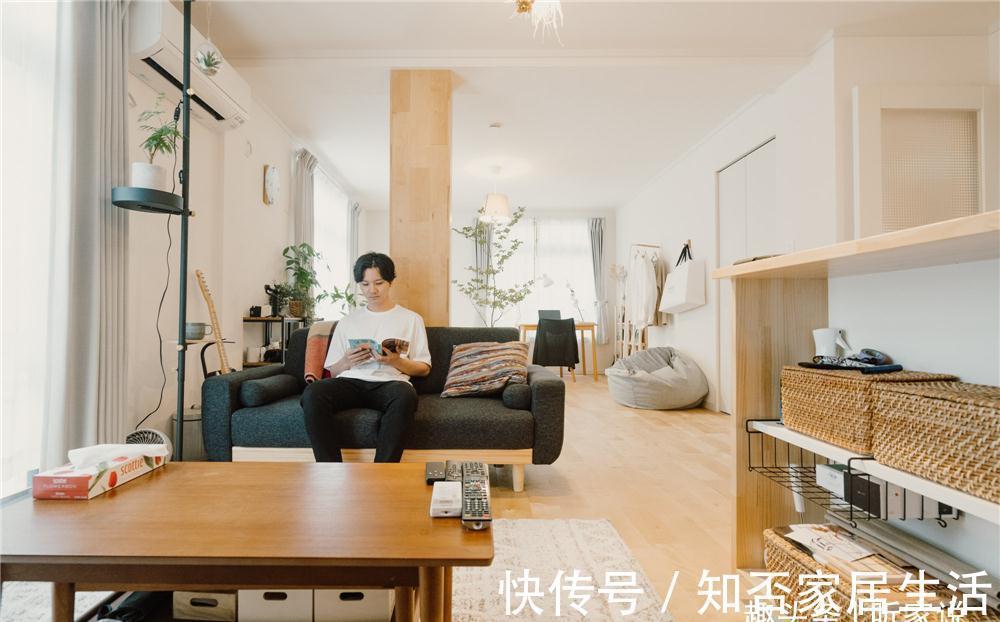 收纳|日本80后上班族独居小家：40㎡面积两室改一室，全开放式设计太赞