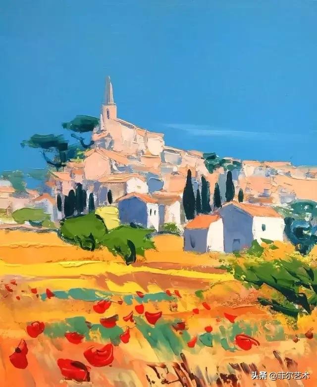 风景|法国画家Francis Taussac 笔下明快浓烈的色彩风景油画作品欣赏