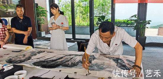 陈晓$著名书画家陈晓先生书画展在成都街子举行