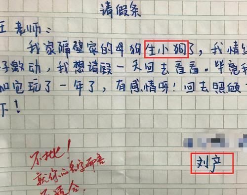 学生时代|小学生请假条走红，理由叫人笑出眼泪，网友：智商超越地球人