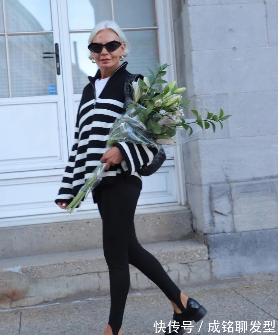 针织|这位六十多岁的阿姨时髦到老!大气又显气场,气质不比年轻人逊色