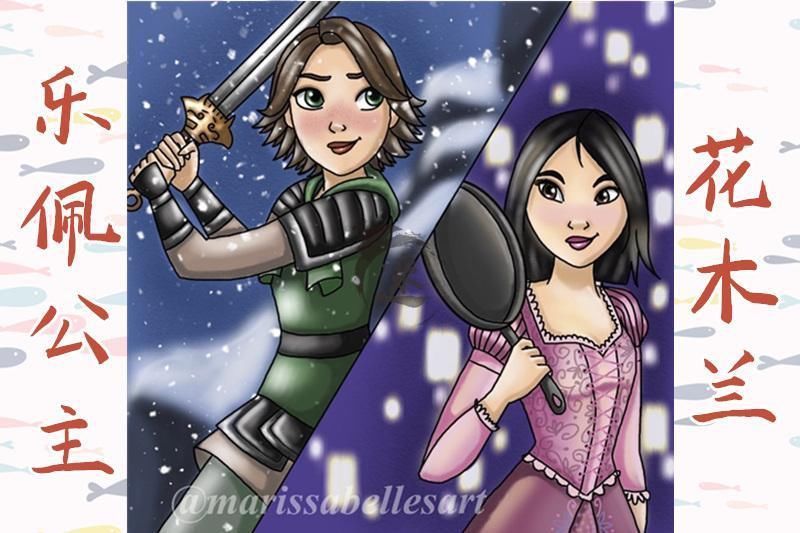 迪士尼公主“角色互换”安娜变印第安公主,异域风情艾莎爱唱歌