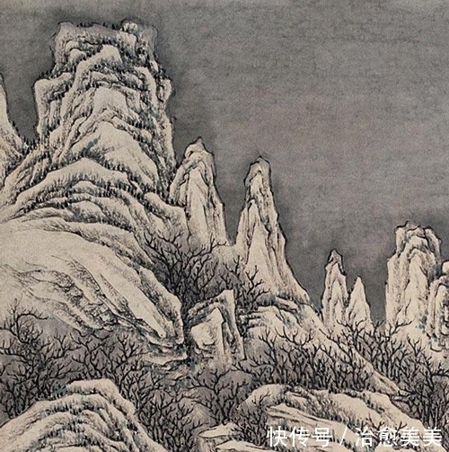 明暗！画中有明暗，关槐绘《雪山寻梅》