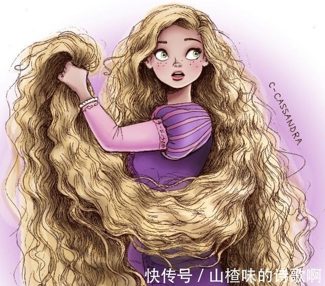 白雪公主|变成爆炸头的迪士尼公主,白雪公主变化大,乐佩公主太狂野!