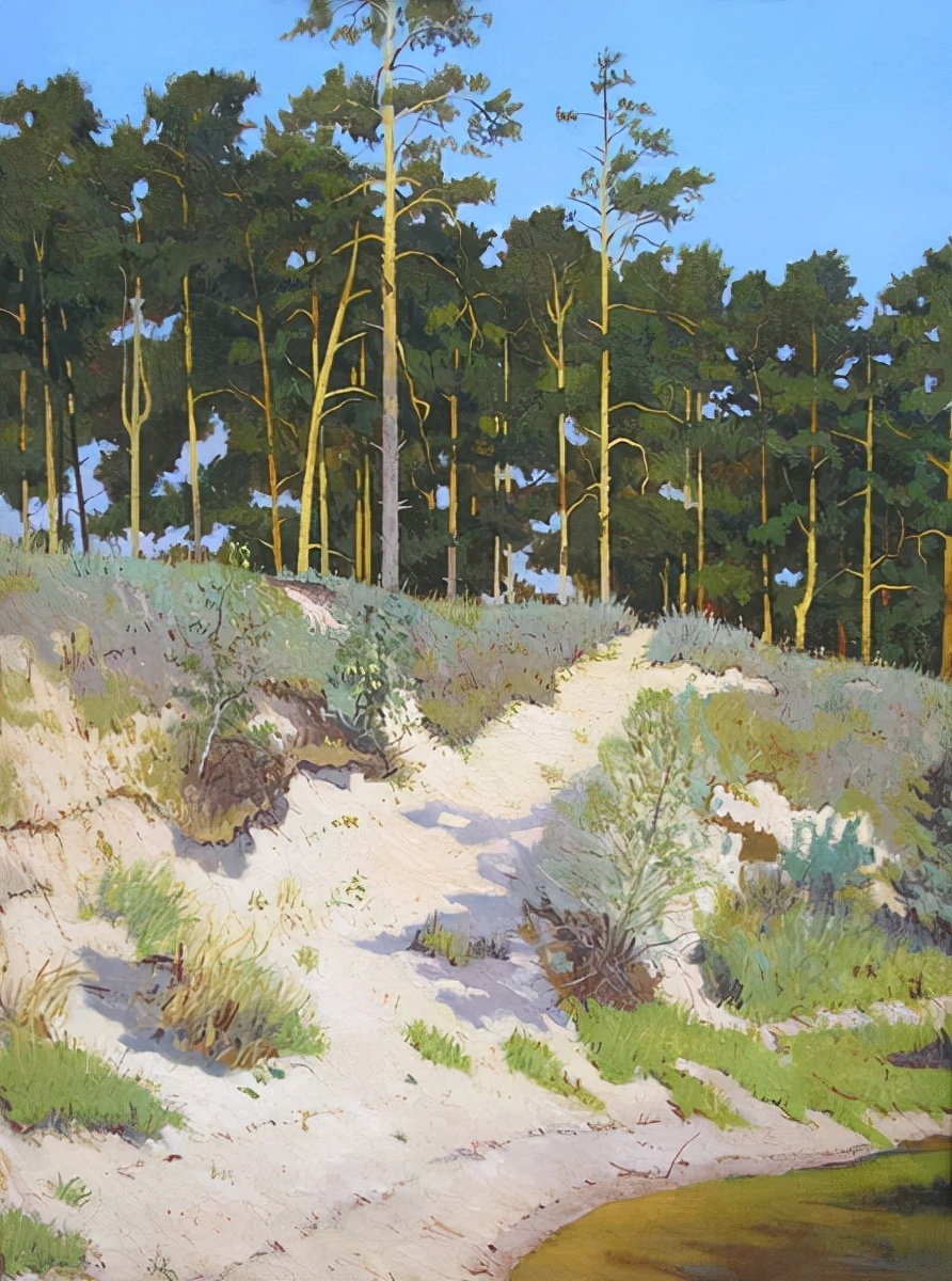 美术学院&俄罗斯艺术家谢尔盖恰布里金风景油画作品