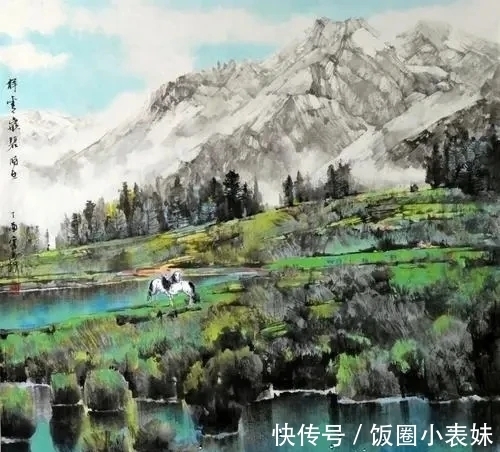 山水画|宋士操雪域山水画,自然唯美!