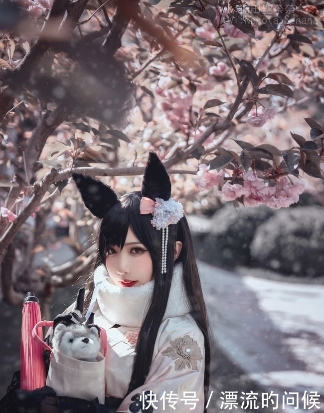 和服|COS正片-碧蓝航线-爱宕和服cosplay，寒冷的冬天也能给你暖意