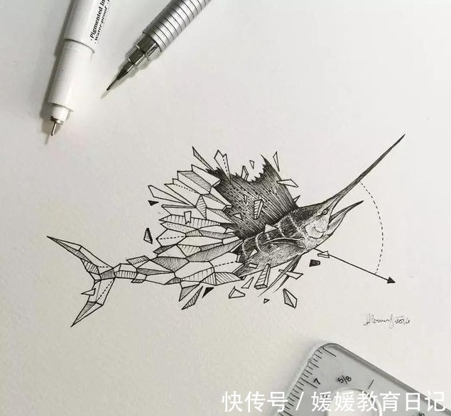 天才#没钱上课,一支针管笔自学成才获百万粉丝,美术生惊呼这是天才