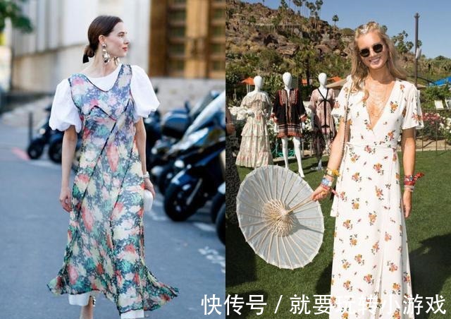印花裙|早春被一抹“碎花”打动，拯救“死板”穿搭要get其要点！