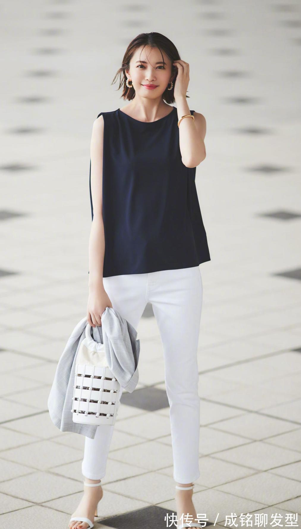 夏装|“日杂”人气模特宫田聪子示范优雅夏装,时髦大气养眼,高级满满