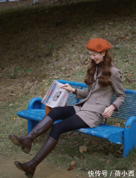 外套|冬季多尝试“千鸟格”外套,经典好看又时髦,时髦精早已在穿了