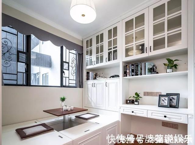 玄关|120㎡三室改四室,看起来比140㎡的还要大,经典美式风格太好看了