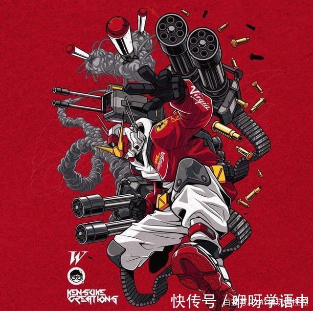 高达|当高达、奥特曼、假面骑士等穿上潮流服装,衣服不愁卖