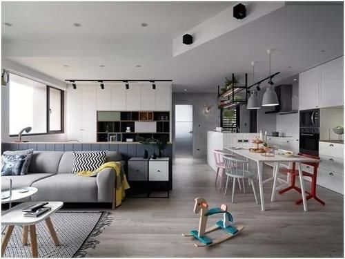 主卧|这套88平小户型北欧风，全开放式就算了，书房竟然在厨房旁边！