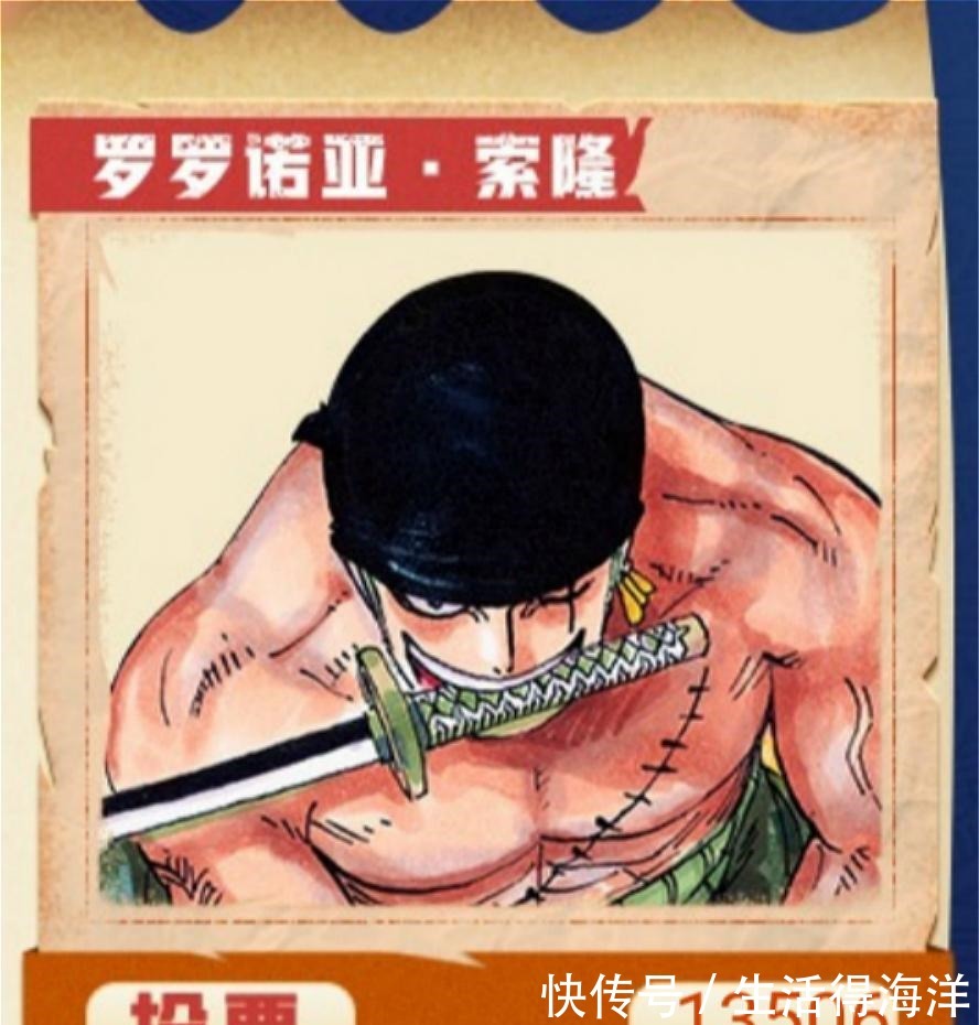 卡普|腾讯动漫举办《海贼王》角色投票，索隆超越路飞，乔巴让人很意外