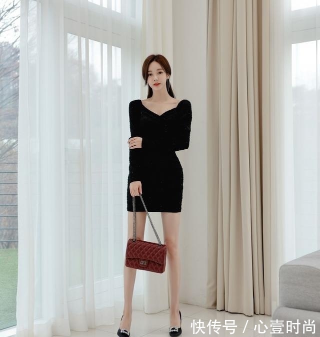 包臀裙|女神孙允珠高清时尚搭配：洛城绅士雅黑俏色知性包臀裙写真