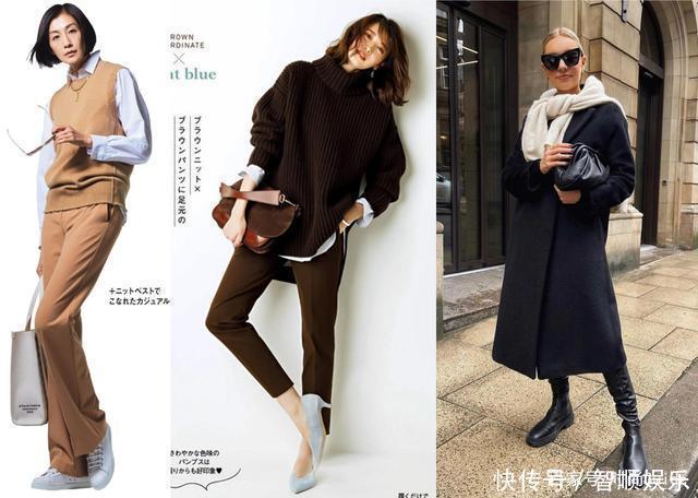 同色系+一点白，是冬天很时髦有品的一组配色公式