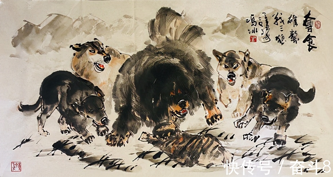 法国美协|中国画獒第一人冯冰书画作品欣赏
