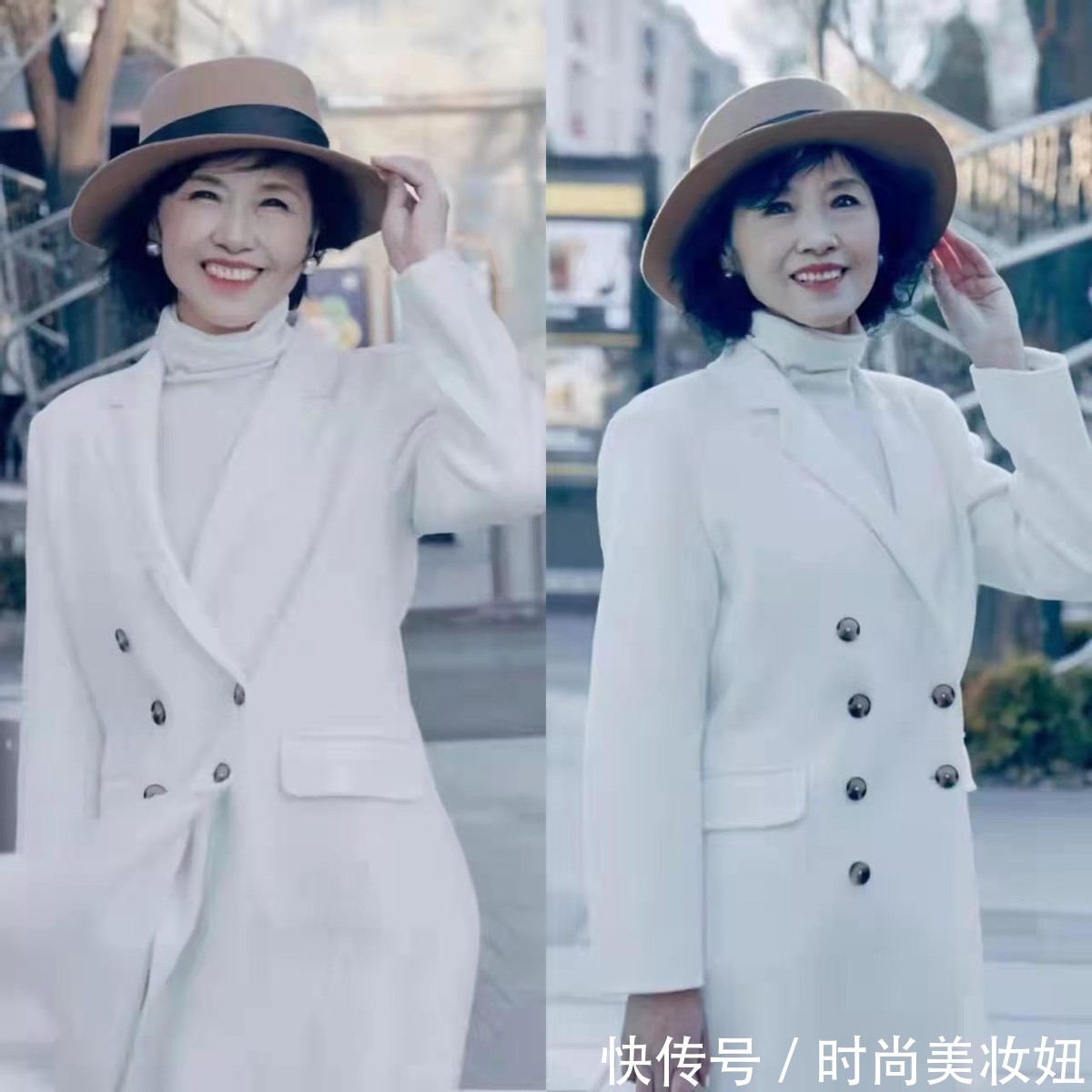穿搭|六十岁的女人,大衣怎么搭配才时髦?教你3组百搭公式,又美又嫩