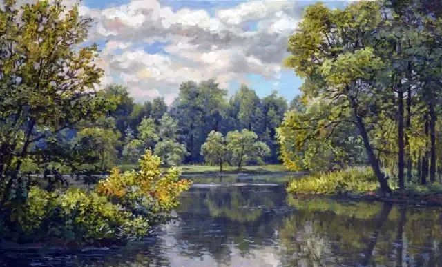 绘画|俄罗斯 爱德华·巴诺夫 ?的风景油画,好美