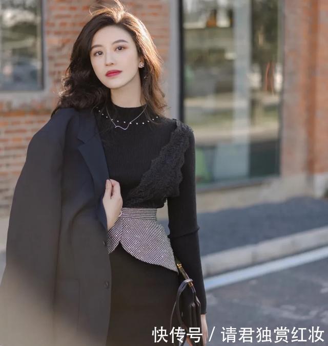时尚穿搭分享一组“法式黑”优雅