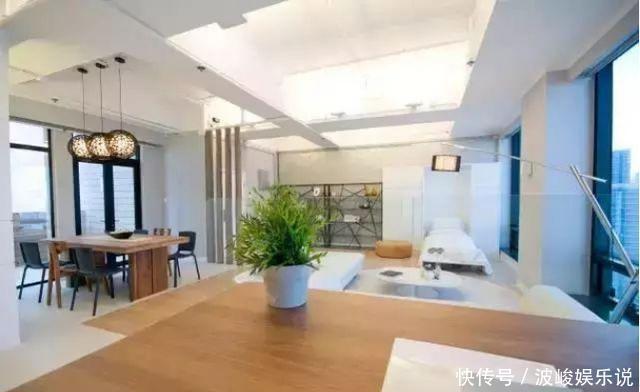 沙发|94㎡简约一室房,没有墙的设计,连卧室都是“隐藏”起来的