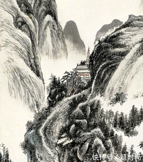 山水画|墨中留白、实中求虚,黄宾虹绘《林泉高致》